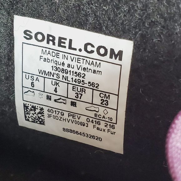 Sorel Winter Carnival Insulated Waterproof Plum Purple Snow Boots, Sz 6 - Picture 7 of 8